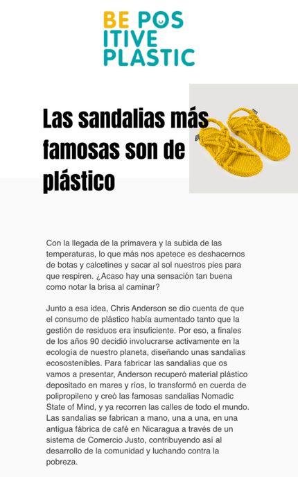 Seja plástico positivo