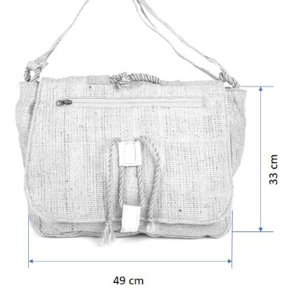 Bolsa de ombro para roupas recicladas