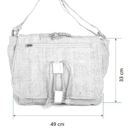 Bolsa de ombro para roupas recicladas
