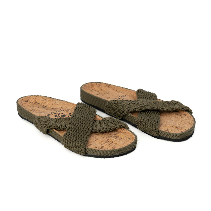 Slide X W/Cork Olive